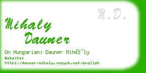 mihaly dauner business card